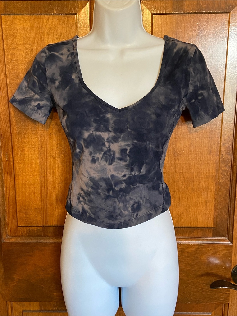 Lululemon Align Tee Nulu Size 4 Diamond Dye Pitch Grey Graphite Grey Size 4
